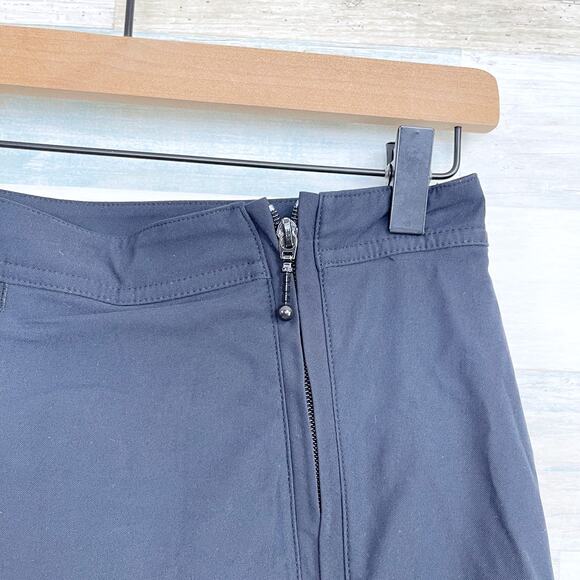 Ashworth Golf Performance Skort Solid Black Pockets Stretch Zip Slit Womens 2 - Picture 2 of 9